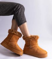 Gemre Barna szőrmével díszített bélelt hótaposók Iglesia