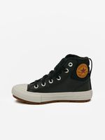 Converse Chuck Taylor All Star Berkshire Boot Leather Kinder Tennisschuhe Schwarz