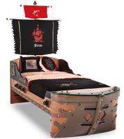 Detská posteľ jack 90x190cm v tvare lode - dub lancelot