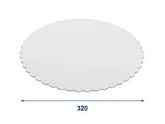 100 ks - Lepenková podložka pod tortu biela O32cm