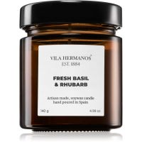 Vila Hermanos Apothecary Fresh Basil & Rhubarb vonná sviečka 140 g