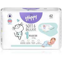 BELLA Baby Happy Soft&Delicate Size 1 Newborn plenice za enkratno uporabo 2-5 kg 42 kos