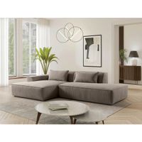 Livetastic ROHOVÁ SEDAČKA, plast, textil, kompozitné drevo, cappuccino