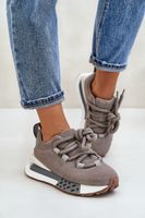 Boto Velúr női tornacipő, vastag fűzővel, Artiker