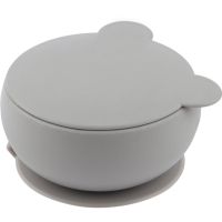 Minikoioi Bowl Grey μπολ σιλικόνης με βεντούζα 1 τμχ