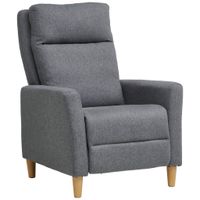 Carryhome TELEVIZNÍ KŘESLO, plast, textil, šedá