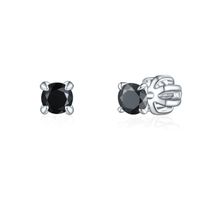 Olivie Strieborné 3mm náušnice PIPPI BLACK 8359
