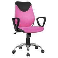 MID.YOU OTOČNÁ STOLIČKA PRE MLÁDEŽ, kožený vzhľad, sieť, ružová, pink