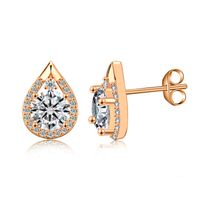 Olivie Strieborné náušnice KVAPKA MOISSANITE ROSE 9743