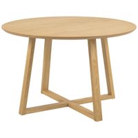 P & B JEDÁLENSKÝ STÔL, dub, prírodná farba, 120/120/75 cm