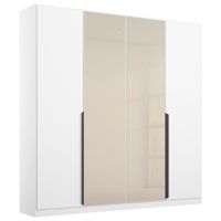 Rauch Möbel ŠATNÍ SKŘÍŇ S OTOČNÝMI DVEŘMI, bílá, šampaňská, 181/210/54 cm
