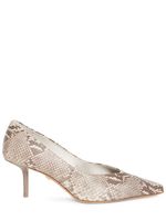 65mm Python Print Leather Pumps