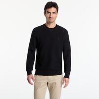 Sweter Calvin Klein Ls Textured Cotton Crewneck Sweater Black L