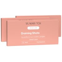 TummyTox Draining Shots 3er Pack - Schnelles natürliches Detox und Entwässerung. Zitronen-Geschmack. 30 Trinkampullen