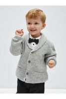 LC Waikiki Shawl Collar Basic Baby Boy Knitwear Cardigan