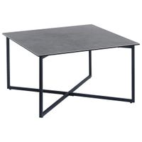 Hom`in KONFERENČNÝ STOLÍK, sivá, čierna, kov, sklo, keramika, 75/75/45 cm