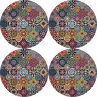 Bertoni Home Unisex's 4 Thick Round Table Pads Set Valencia