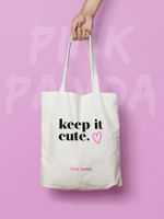 PINK PANDA тоте чанта - Keep It Cute Tote Bag