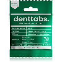 Denttabs Natural Toothpaste Tablets without Fluoride паста за зъби без флуорид на таблетки Mint 125 табл