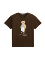 Polo Ralph Lauren Majica  svijetloplava / svijetlosmeđa / tamno smeđa / bijela