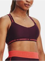 Vínová sportovní podprsenka Under Armour Crossback Low