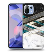 Silikónový prehľadný obal pre Xiaomi 11 Lite 5G NE - Black & White geometry