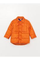 LC Waikiki Polo Collar Self Patterned Baby Boy Coat