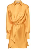 Talit Draped Satin Mini Dress