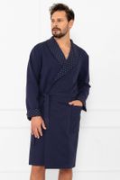 Pánský župan Italian Fashion Gerard - bavlna Tmavě modrá M