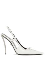 110mm Leather Slingback Pumps