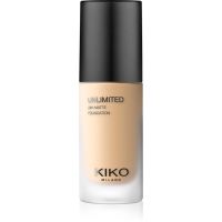 KIKO Milano Unlimited 24H Matte długotrwały podkład matujący z kwasem hialuronowym odcień 3.5 WO Warm Olive 30 ml