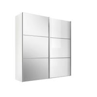 Moderano ŠATNÍ SKŘÍŇ SE ZRCADLEM, bílá, 167/222/68 cm