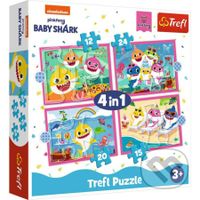 Puzzle: Baby Shark - Rodina 4v1 - puzzle z kategorie 15 - 60 dílků