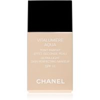 Chanel Vitalumière Aqua ultra könnyű make-up a ragyogó bőrért árnyalat 10 Beige SPF 15  30 ml