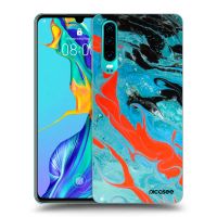 Silikónový čierny obal pre Huawei P30 - Blue Magma