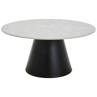 MID.YOU KONFERENČNÝ STOLÍK, čierna, svetlosivá, kov, keramika, 80/80/39 cm