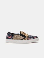 Desigual Animal Patch Slip On Buty Niebieski