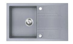 Novaservis Granitový dřez s odkapem, s přepadem z dřezu, šedá DRGM48/78GA