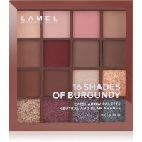 LAMEL 16 Shades of Burgundy paleta sjenila za oči 16 g