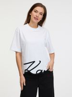 Karl Lagerfeld Karl Signature Tricou Alb