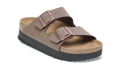 Birkenstock Arizona Flex Platform Birko-Flor Narrow Fit Ženy - Sandály Birkenstock - Hnědá - 1027417-5 - Size: 5
