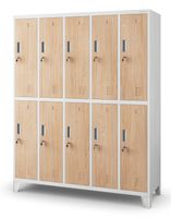 Kovová skříň Bartek: bílá/ dub sonoma (1341)