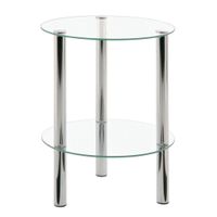 Carryhome PRÍRUČNÝ STOLÍK, chrómová