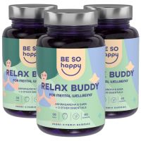 Anti-Stress-Gummibärchen Relax Buddy 3er Pack mit 250 mg Ashwagandha: Stress abbauen, Cortisol senken, entspannen. 3x60 Gummibärchen | Sensilab