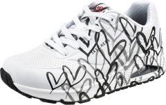 SKECHERS Niske tenisice 'Uno - Spread The Love'  siva / crna / bijela