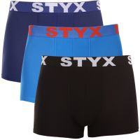 3PACK pánské boxerky Styx sportovní guma vícebarevné (3G09087) M