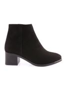 DGN 054 Women's Flat Toe Zippered Heels Ankle Boots.