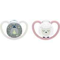 NUK Perfect Match Air Night 0-6 m пустушка Firefly/Sheep 2 см