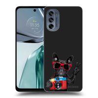 Silikónový čierny obal pre Motorola Moto G62 - Francúzsky Buldoček