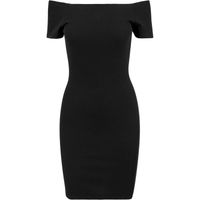 Women's Dress Off Shoulder Rib - Black